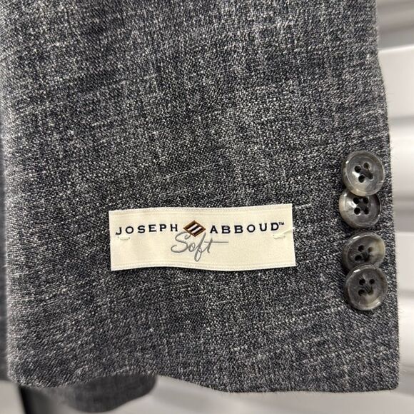 Joseph Abboud Mens Size 40R Blazer Madras Patchwork Grey Sport Coat Jacket - Picture 4 of 10